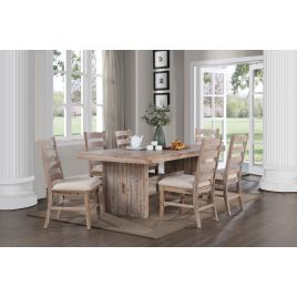 Vilo Home Frontier 7 Piece Dining Set with 6 Wood Chairs