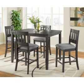 Vilo Home Ithaca Gray 5 Piece Counter Height Dining Set