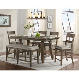 Vilo Home Hillcrest 6 Piece Counter Height Dining Set