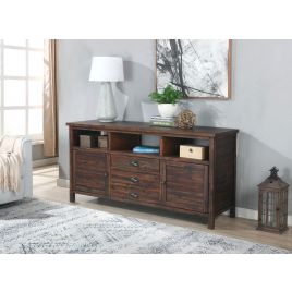Country View 65" TV Stand Brown Finish