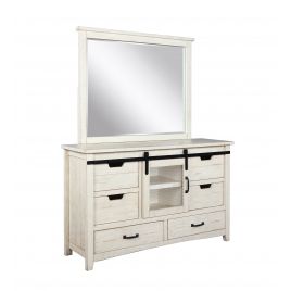 Vilo Home Modern Western White 2pc Dresser & Mirror