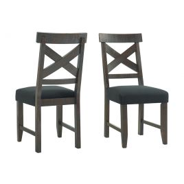 Vilo Home Industrial Charms Black Cross Back Chairs (Set of 2)