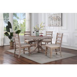 Vilo Home Frontier 5 Piece Round Farmhouse Dining Set