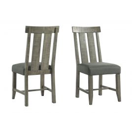 Vilo Home Industrial Charms Gray Solid Wood Dining Chairs (Set of 2)