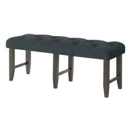 Vilo Home Industrial Charms Black Tufted Upholstered Bench